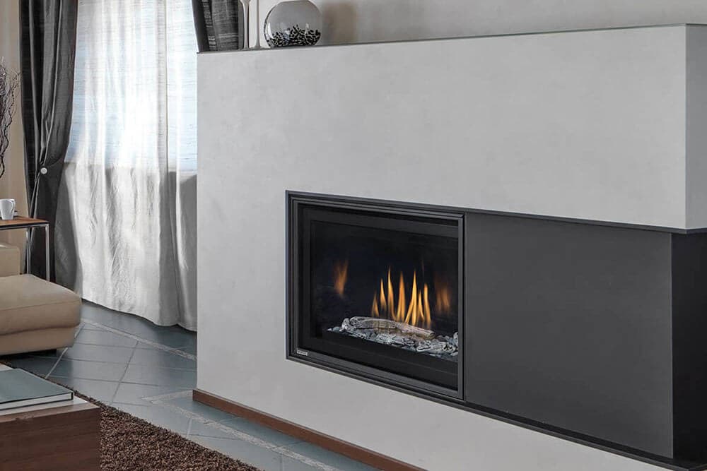 Montigo HLB34-2 Delux Gas Fireplace Modern Residential Fireplace single-sided