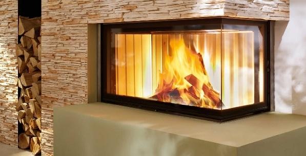 Varia fireplaces are built to make the fire the focal point