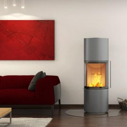 wood burner or a gas fireplace