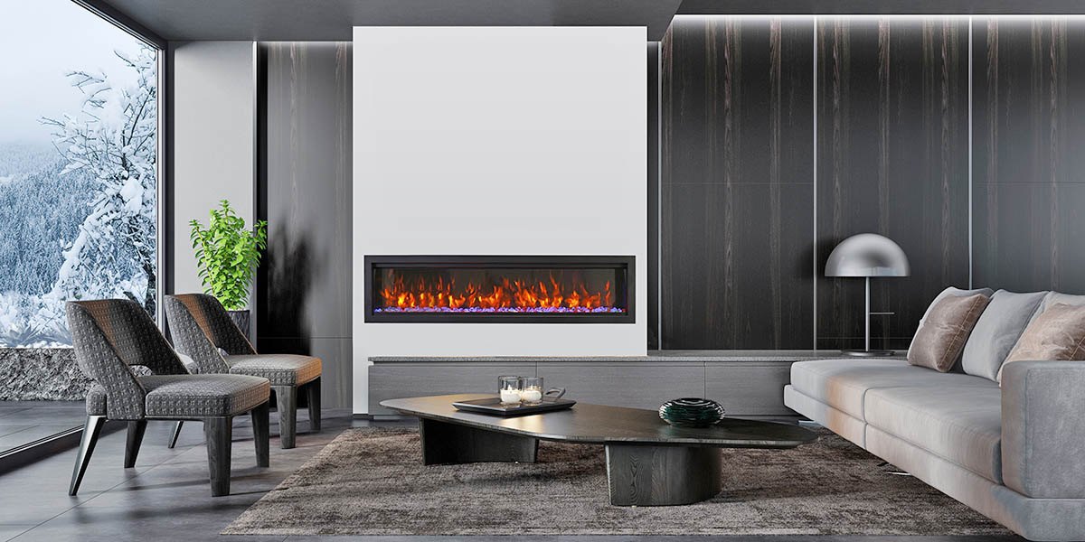 This fireplace offers two install options