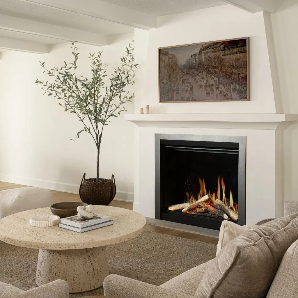 Traditional Electric Fireplace installed in the mantel